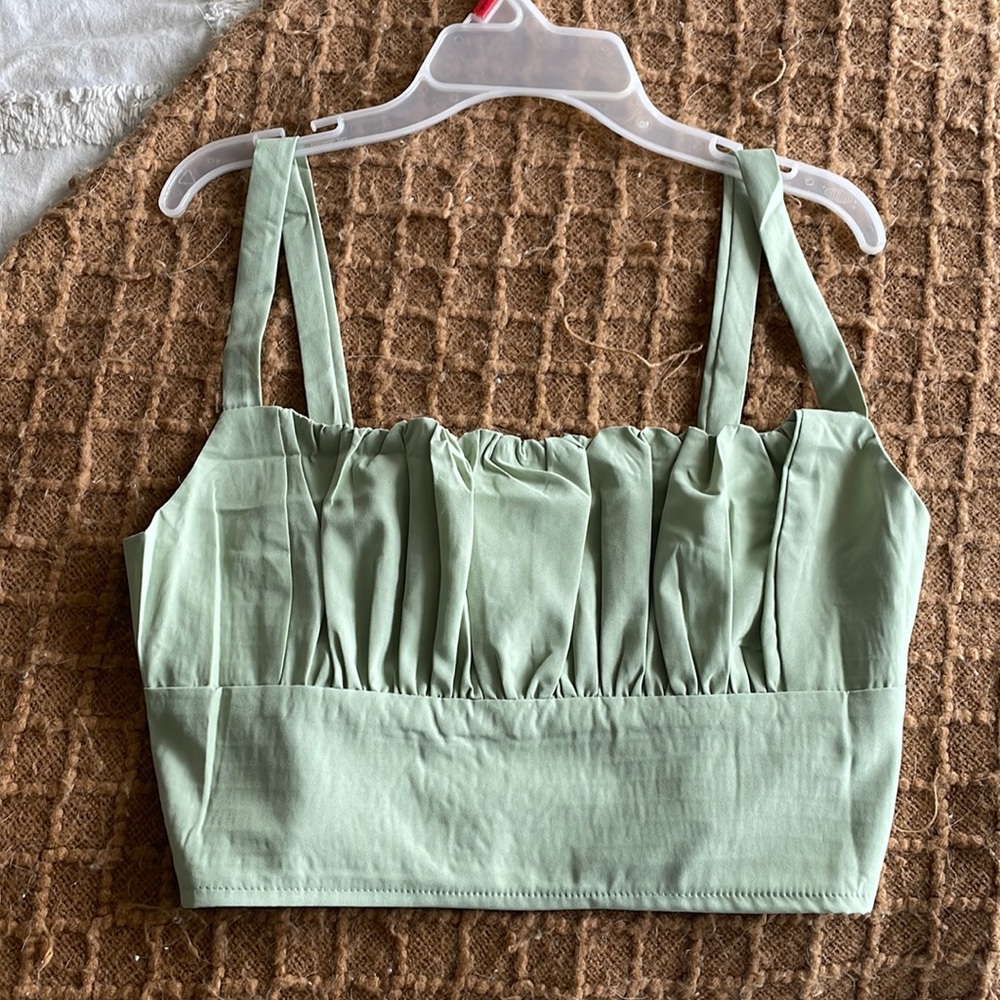 Light green crop top